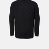 Hot Gloverall Aran Jumper Black
