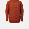 Online Gloverall Aran Jumper Burnt Orange