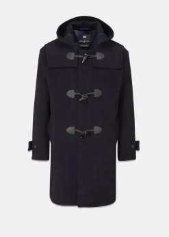 Outlet Gloverall Cashmere Drake Duffle Coat Midnight