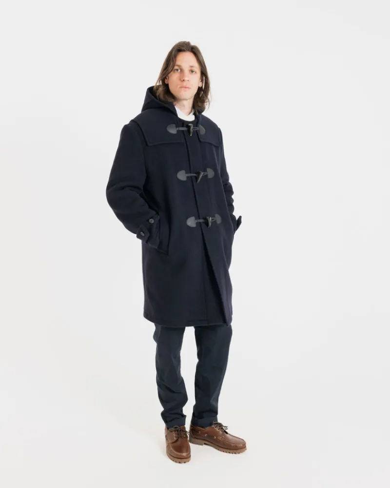 Outlet Gloverall Cashmere Drake Duffle Coat Midnight