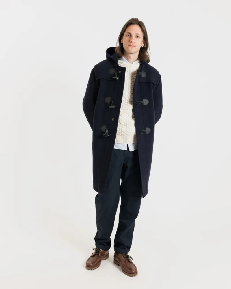 Outlet Gloverall Cashmere Drake Duffle Coat Midnight