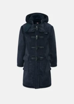 New Gloverall Children's Corduroy Duffle Coat Navy