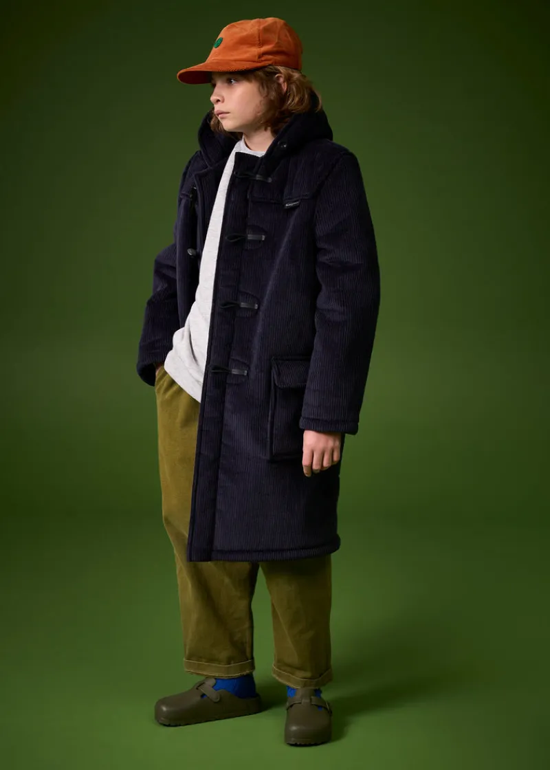New Gloverall Children's Corduroy Duffle Coat Navy