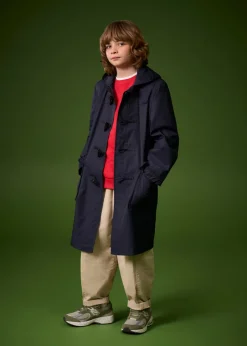Discount Gloverall Children's Gabardine Showerproof Duffle Coat Green