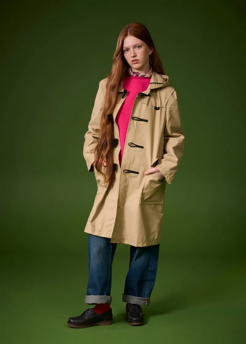 Discount Gloverall Children's Gabardine Showerproof Duffle Coat Green