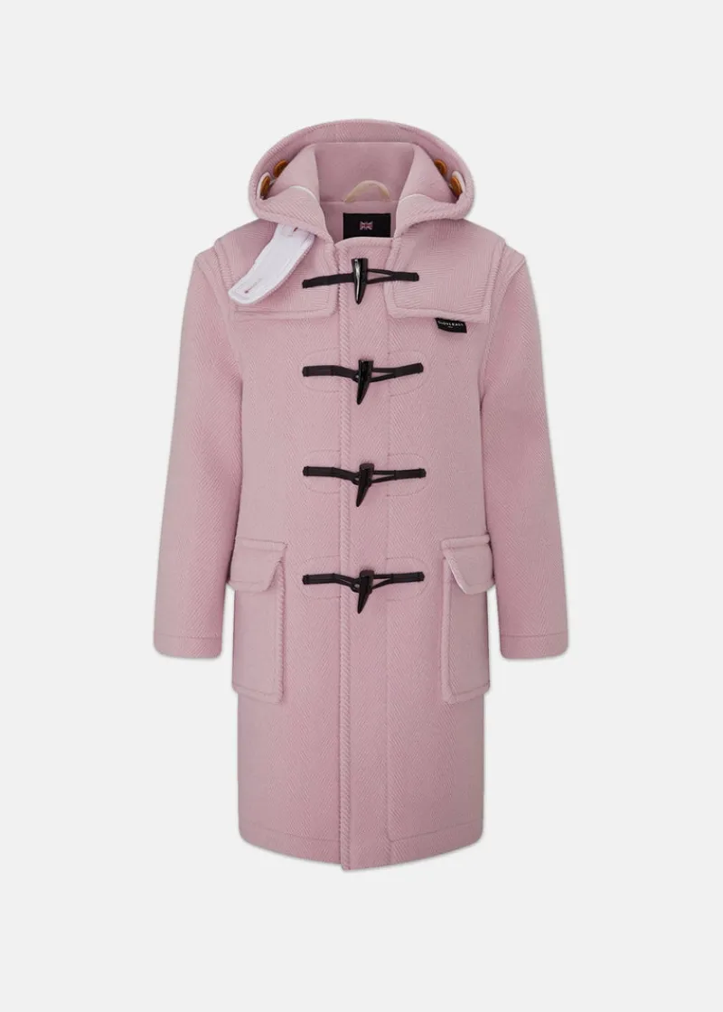 Online Gloverall Children's Herringbone Wool Duffle Coat Rose