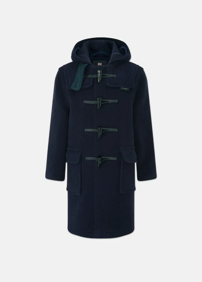 Best Gloverall Children's Herringbone Wool Duffle Coat Navy