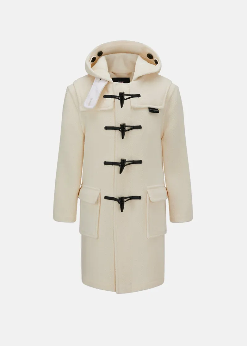 Online Gloverall Children's Herringbone Wool Duffle Coat Winter White