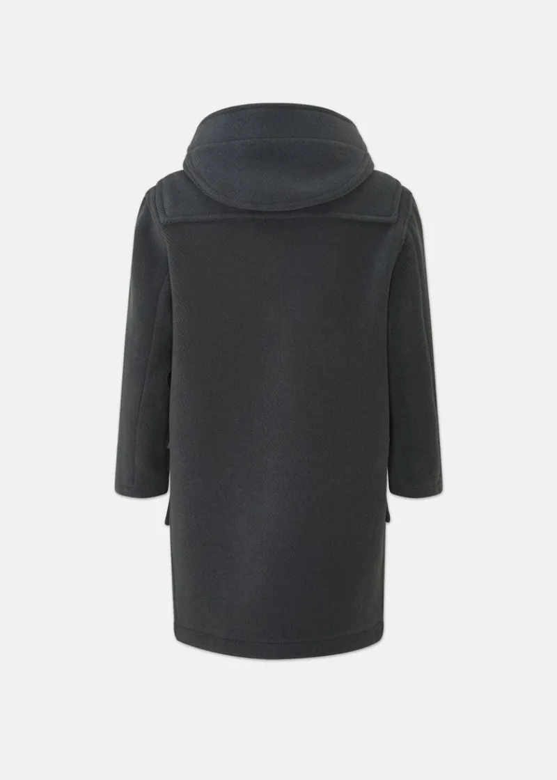 Best Gloverall Children's Herringbone Wool Duffle Coat Grey