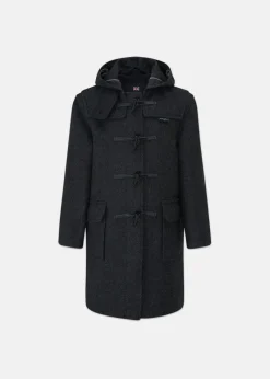 Clearance Gloverall Children's Melton Wool Duffle Coat Charcoal