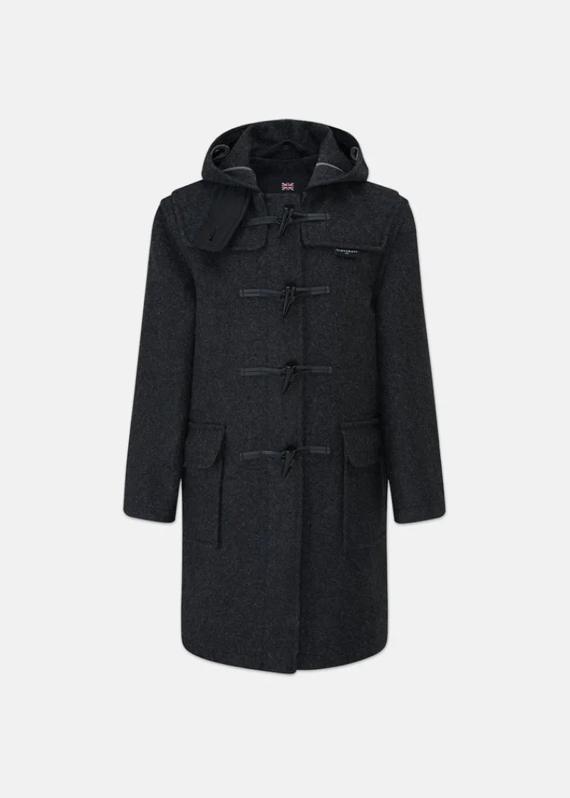 Clearance Gloverall Children's Melton Wool Duffle Coat Charcoal