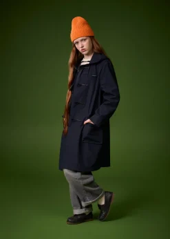Clearance Gloverall Children's Ripstop Showerproof Duffle Coat Navy