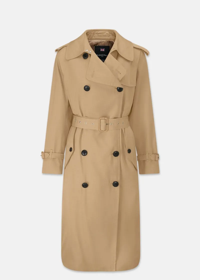 Outlet Gloverall Darcy Trench Coat Stone