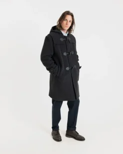 Hot Gloverall Drake Duffle Coat Charcoal