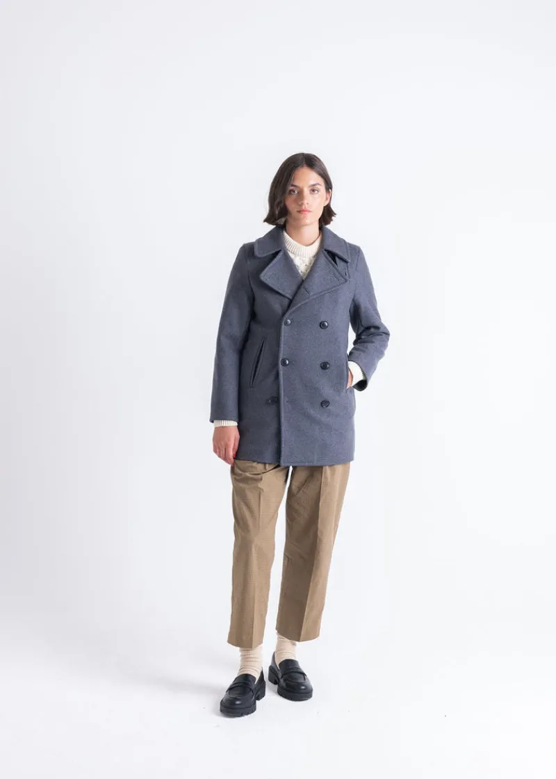 Clearance Gloverall Ellen Peacoat Grey