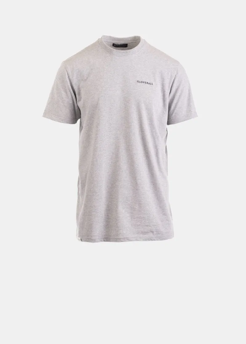 Fashion Gloverall Embroidered Organic Cotton T-Shirt Grey