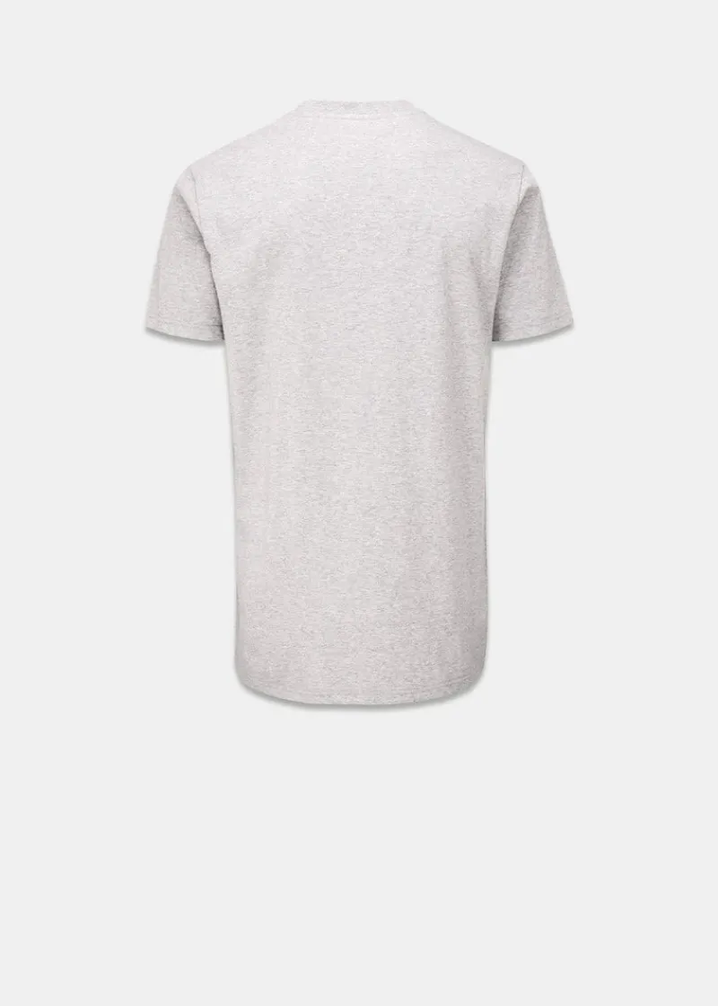 Fashion Gloverall Embroidered Organic Cotton T-Shirt Grey