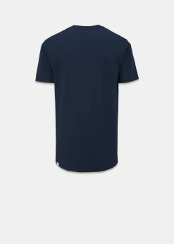 Best Gloverall Embroidered Organic Cotton T-Shirt Navy