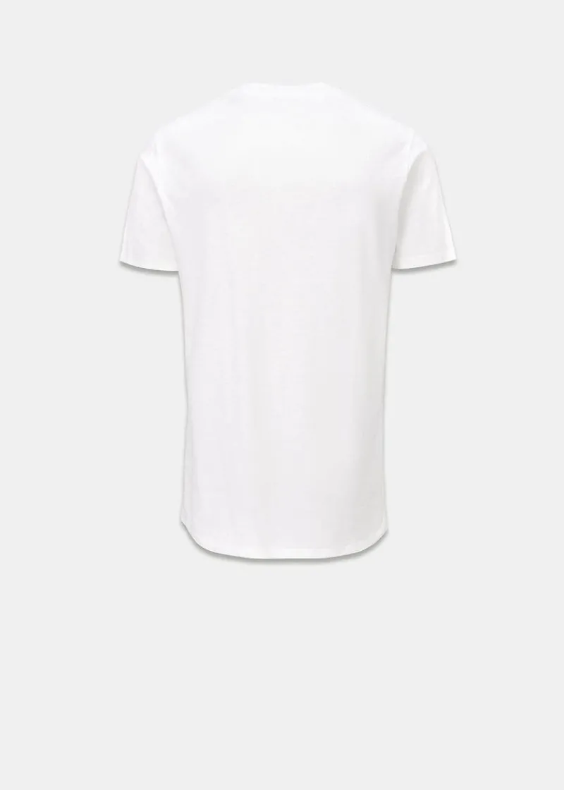 Sale Gloverall Embroidered Organic Cotton T-Shirt White