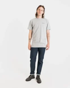 Fashion Gloverall Embroidered Organic Cotton T-Shirt Grey