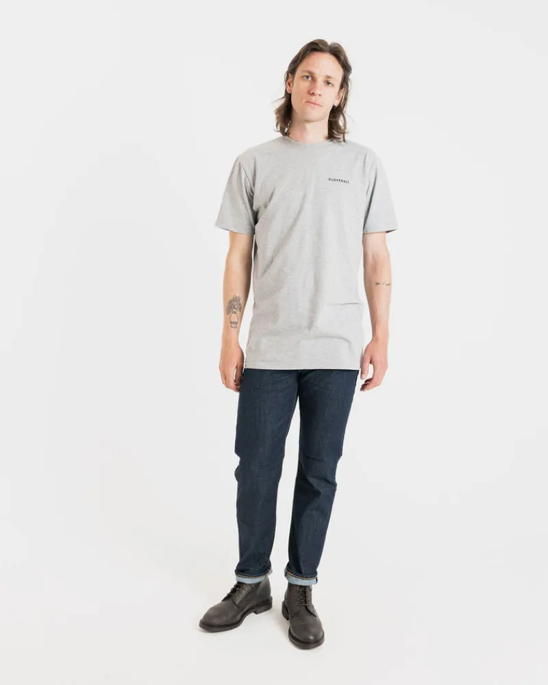 Fashion Gloverall Embroidered Organic Cotton T-Shirt Grey