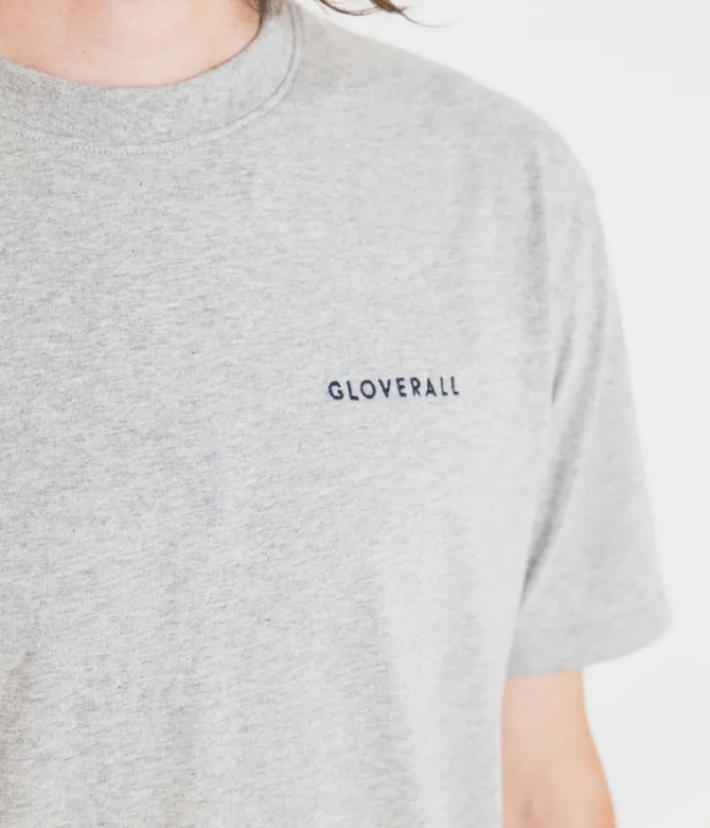 Fashion Gloverall Embroidered Organic Cotton T-Shirt Grey