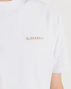 Sale Gloverall Embroidered Organic Cotton T-Shirt White