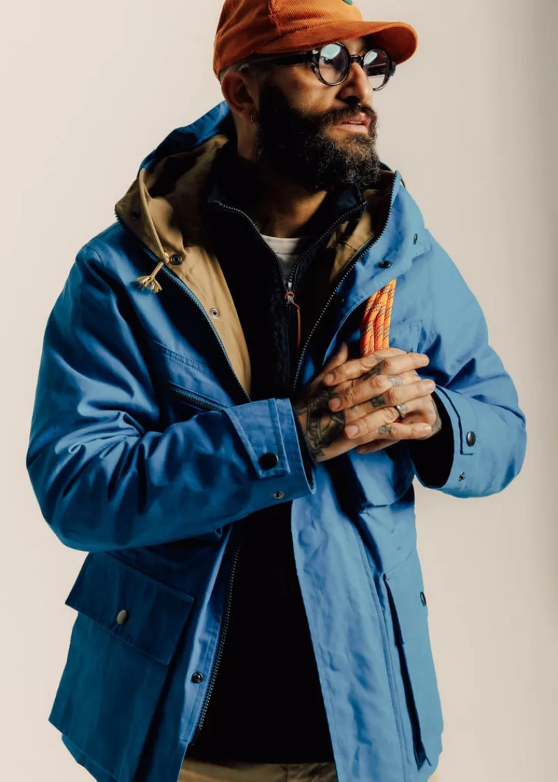 New Gloverall Greenwell Anorak Jacket Royal Blue