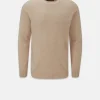 Outlet Gloverall Henley Lambswool Jumper Oatmeal