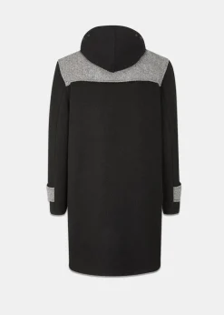 Sale Gloverall Herringbone Contrast Monty Duffle Coat Black
