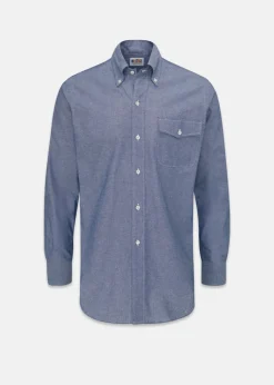 Hot Gloverall Jakes Shirts Navy Chambray Shirt