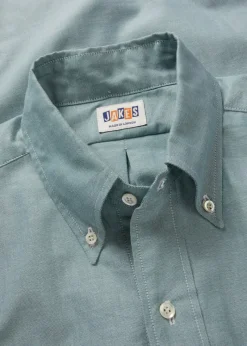Hot Gloverall Jakes Shirts Pale Green Oxford Shirt