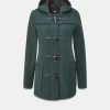 Sale Gloverall Kurzer grüner Dufflecoat DC