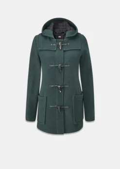 Sale Gloverall Kurzer grüner Dufflecoat DC
