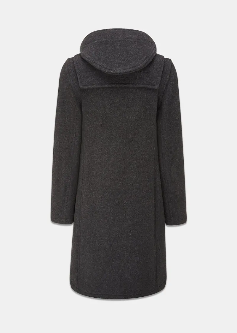 New Gloverall Long Panelled Duffle Coat Charcoal