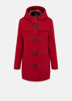 Online Gloverall Melissa Mid Duffle Coat Cranberry