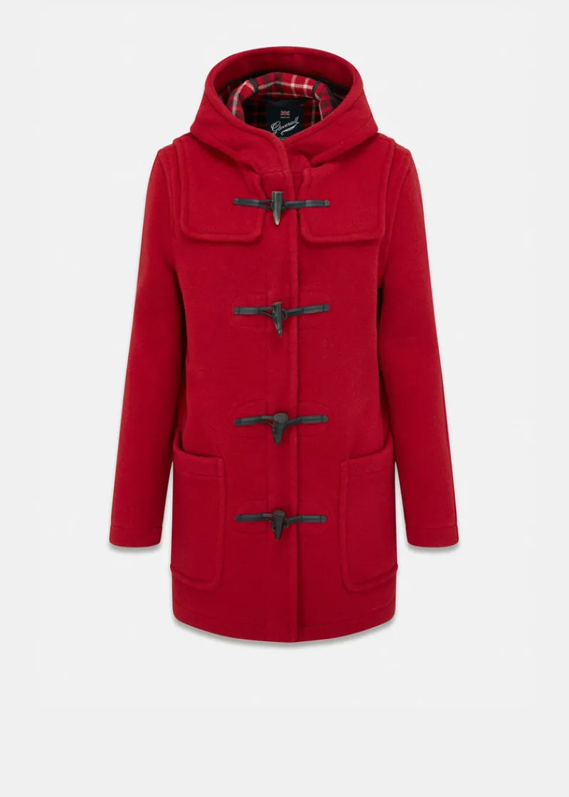 Online Gloverall Melissa Mid Duffle Coat Cranberry