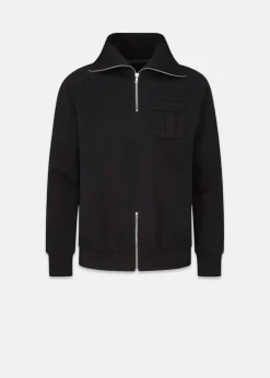 Sale Gloverall Military Zip Sweatshirt Black