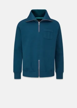 Sale Gloverall Military Zip Sweatshirt Teal
