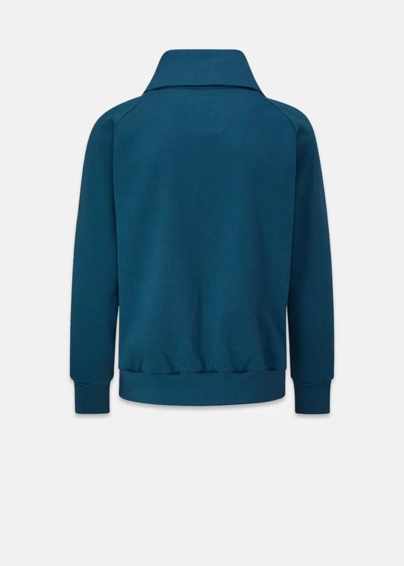 Sale Gloverall Military Zip Sweatshirt Teal