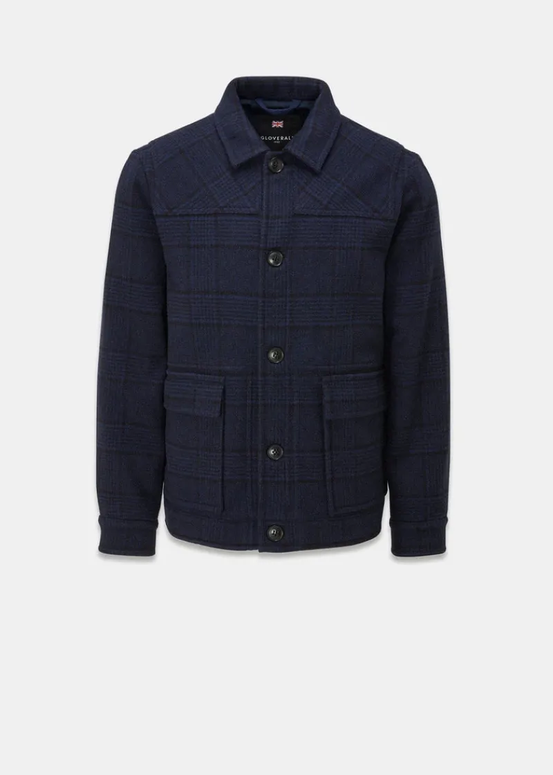 Sale Gloverall Oliver Jacket Navy Check