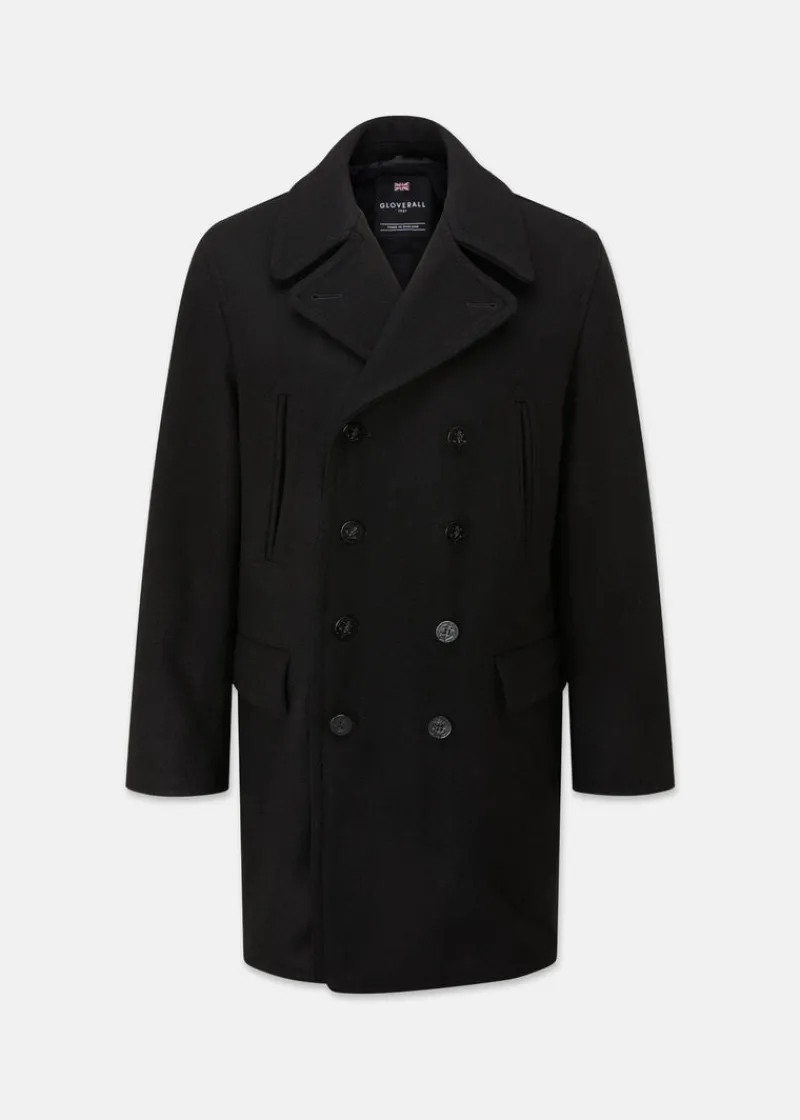 Fashion Gloverall Oversized Melton Peacoat Black