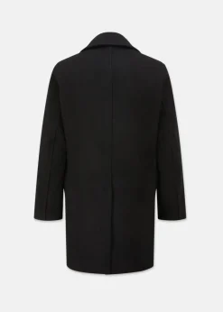 Fashion Gloverall Oversized Melton Peacoat Black