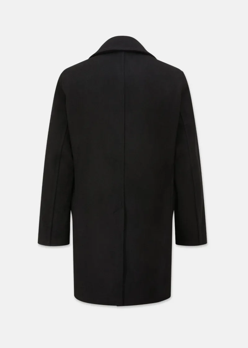 Fashion Gloverall Oversized Melton Peacoat Black