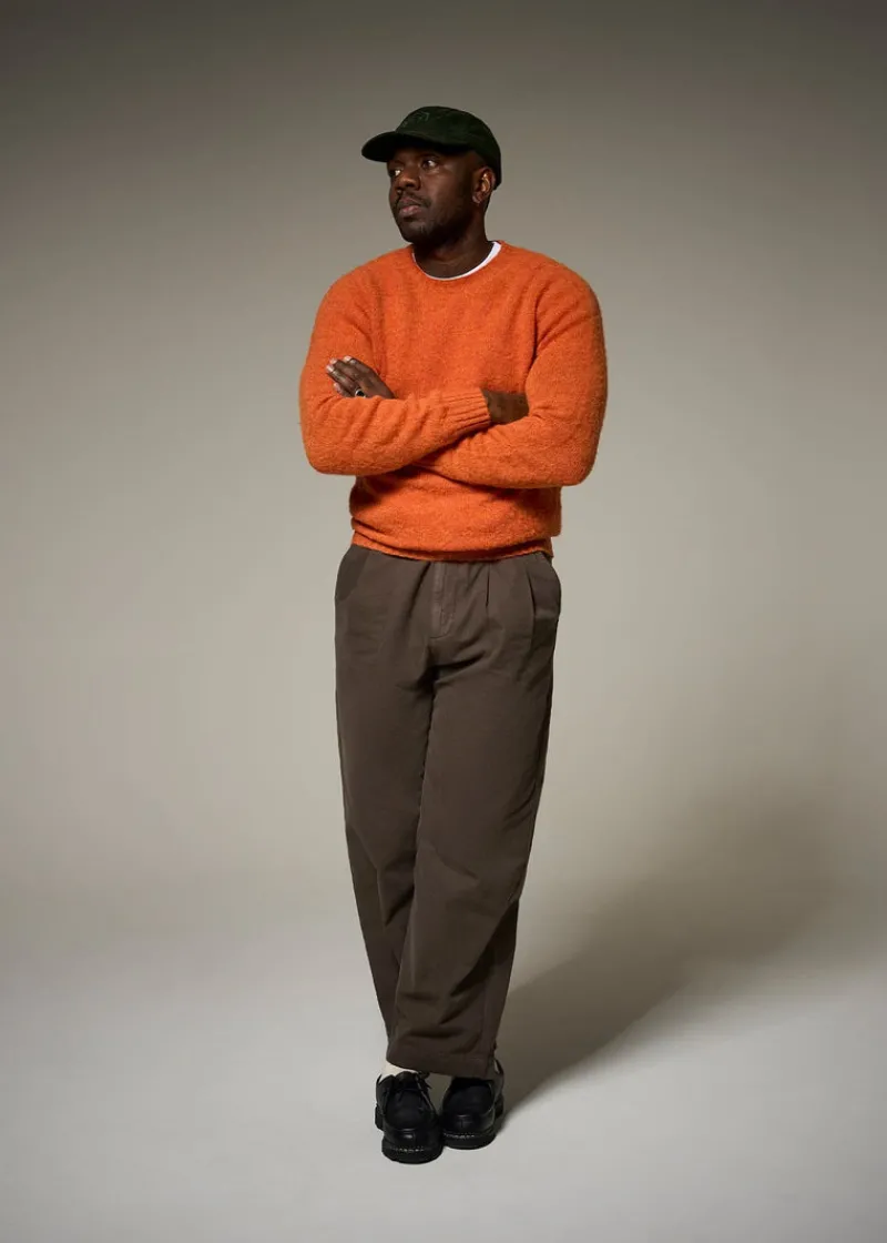 Discount Gloverall Oxford Brushed Lambswool Jumper Orange