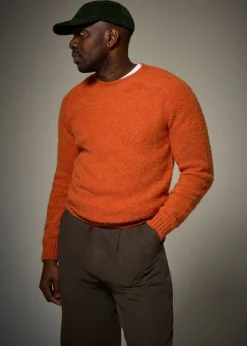 Discount Gloverall Oxford Brushed Lambswool Jumper Orange
