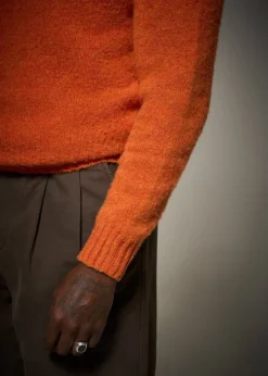 Discount Gloverall Oxford Brushed Lambswool Jumper Orange
