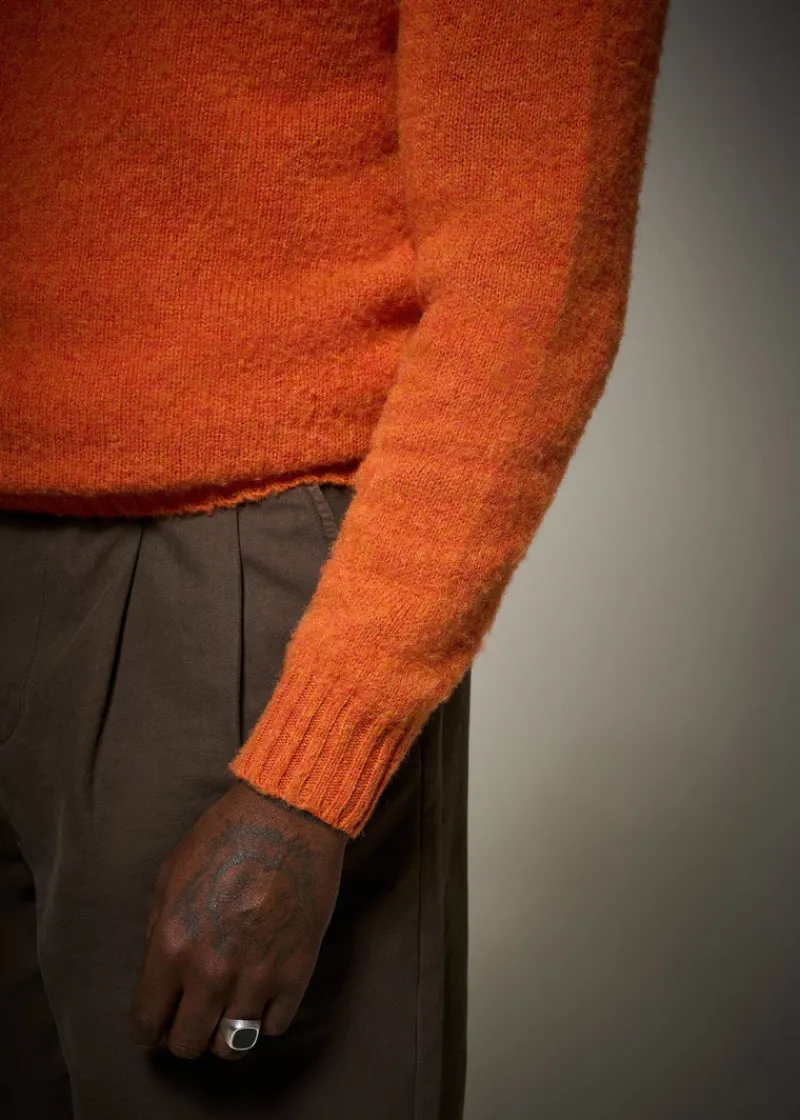 Discount Gloverall Oxford Brushed Lambswool Jumper Orange