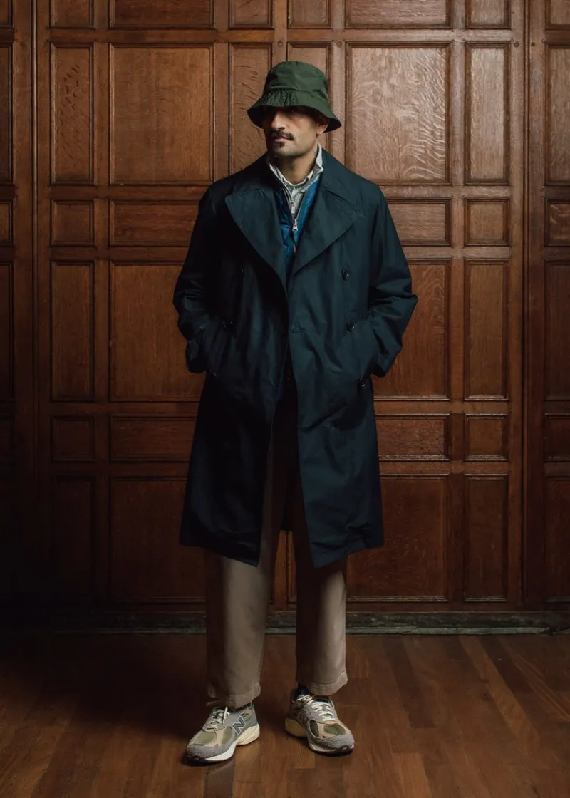Discount Gloverall Raleigh Trench Coat Navy