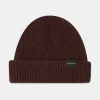 Discount Gloverall Ribbed Merino Beanie Hat Burgundy